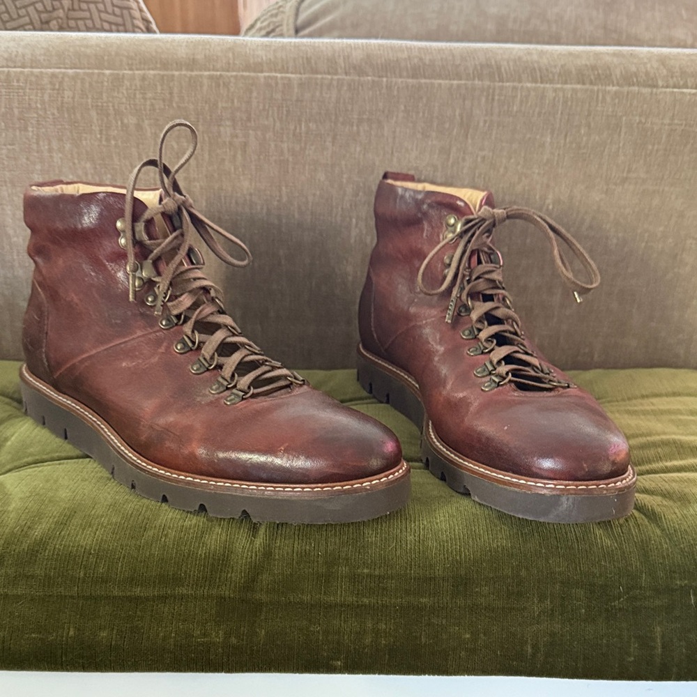 Ross & Snow Men's Classic Brown Leather Lace-Up Boots